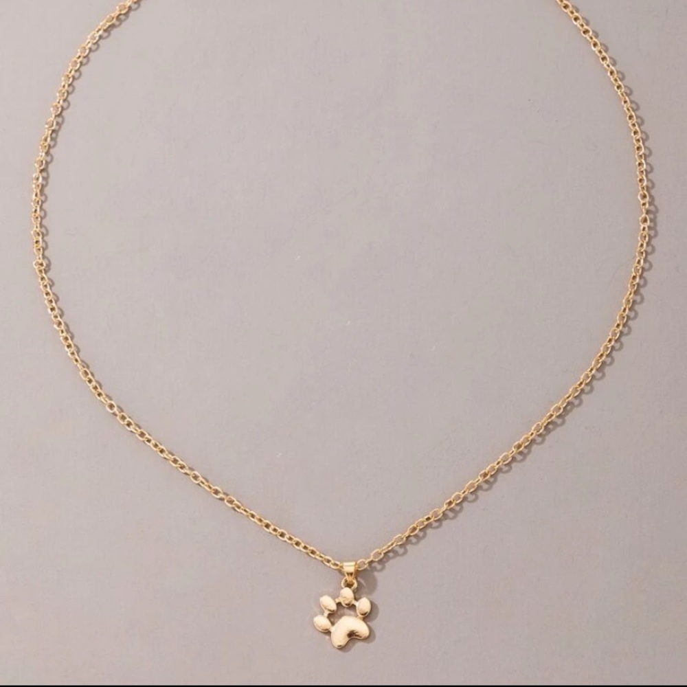 Paw print necklace